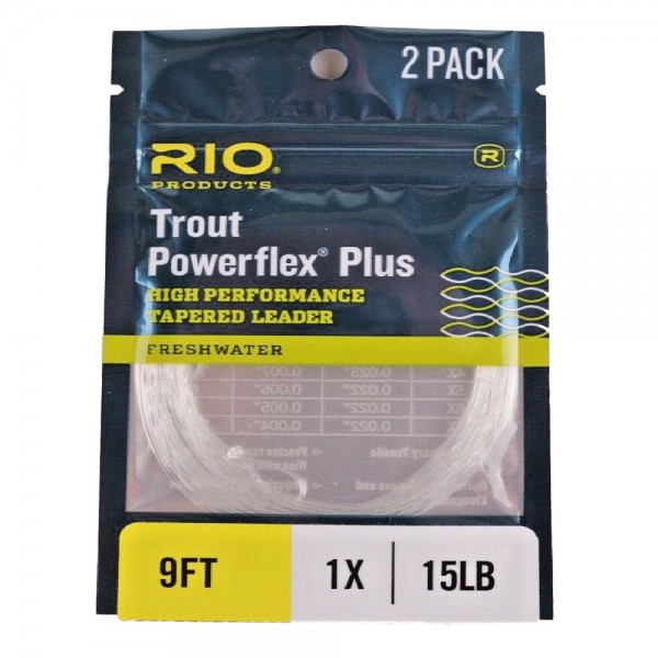 Línea Mosca RIO Leader Powerflex Plus Trout 9 ft 2pack