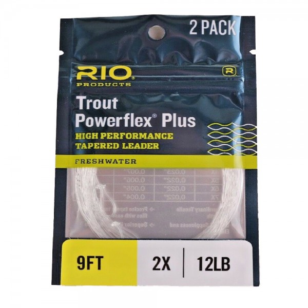 Línea Mosca RIO Leader Powerflex Plus Trout 9 ft 2pack