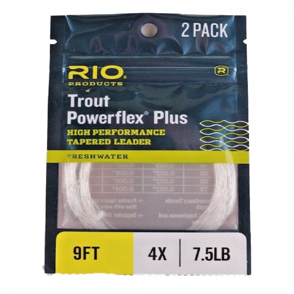 Línea Mosca RIO Leader Powerflex Plus Trout 9 ft 2pack