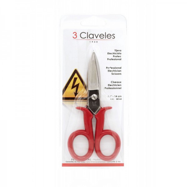 Tijera Electricista 3 Claveles 14cm