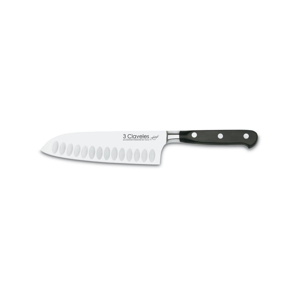 Cuchillo Santoku Alveolado 3 Claveles Forgé 17cm Cuchillo Santoku Alveolado 3 Claveles Forgé 17cm
