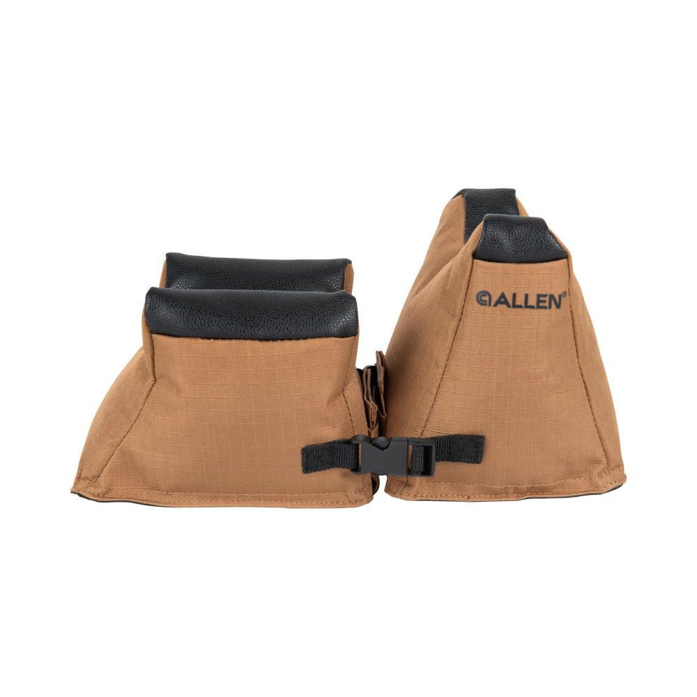 Apoya Rifle Allen Unfilled Front & Rear Shooting Bag Combo, Tan & Black