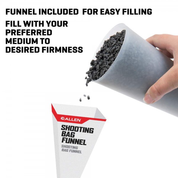 Apoya Rifle Allen Unfilled Front & Rear Shooting Bag Combo, Tan & Black