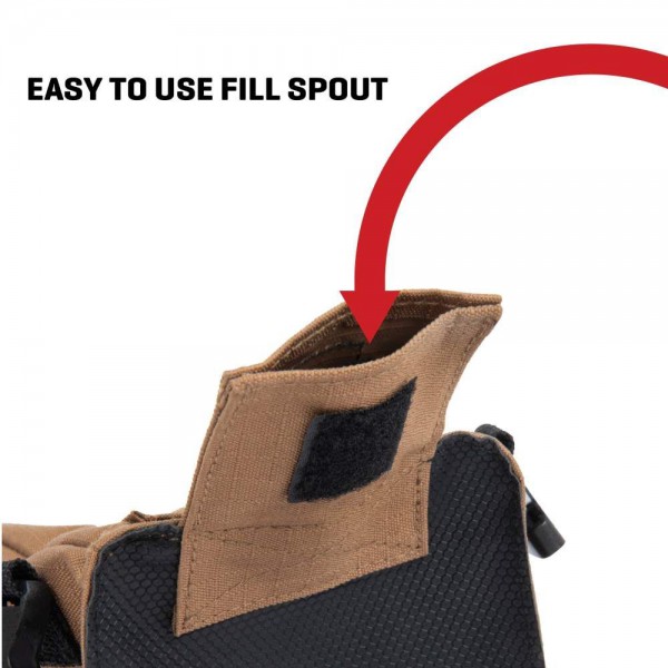 Apoya Rifle Allen Unfilled Front & Rear Shooting Bag Combo, Tan & Black